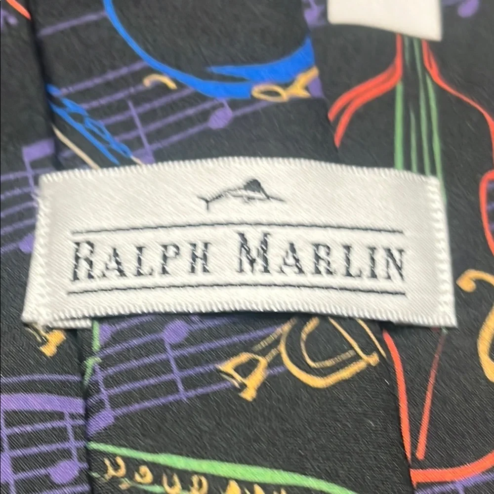 Ralph Marlin Black Musical Instrument Tie